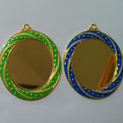 Gold Blank Medal With Enamel