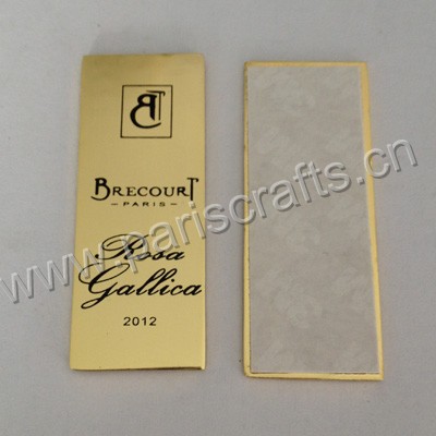 Metal Plate With Printed Logo For Perfume Bottle