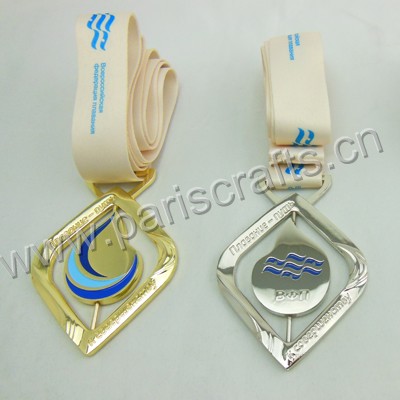 High Quality Custom Shiny Gold Medals For Russian