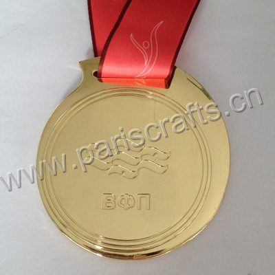High Quality Custom Shiny Gold Medals For Russian