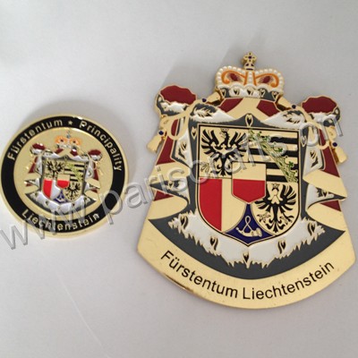 Custom Metal Award Medallion With Enamel 
