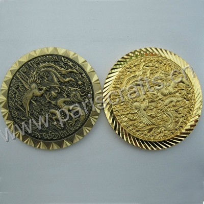 3D Antique Gold Collectible Coins