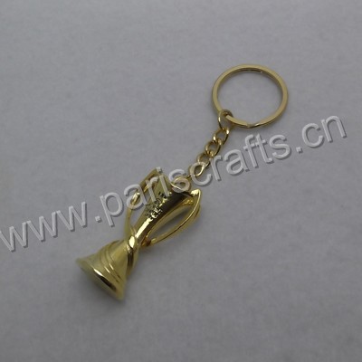 Casting 3D Metal Gold Trophy Keychain 